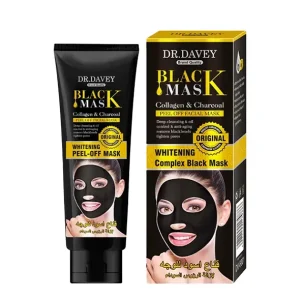 Dr.Davey Black Mask Collagen & Charcoal Peel Off Facial Mask - 120g