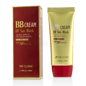3W Clinic BB Cream UV Sun Block SPF50+ PA+++ for All SKin Type 50ml