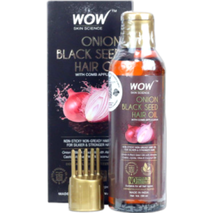 Wow Skin Science Onion Black Seed Hair Oil With Comb Applicator 100ml