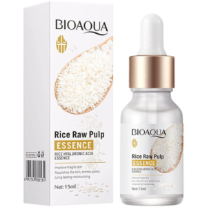 Bioaqua Rice Raw Pulp Essence Vitality Shrink Pores Skin CARE-15ML -