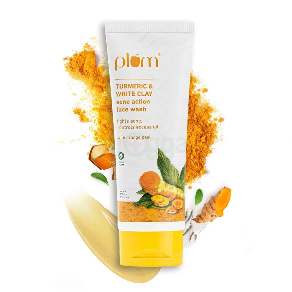 Plum Turmeric & White Clay Acne Action Face Wash 100ml
