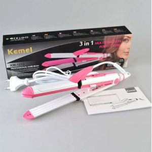 Kemei KM-1213 3 in1 Hair Straightener and Hair Curler