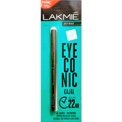 Lakmé Eyeconic Kajal Deep Black 22 hr Indian