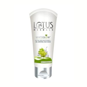 Lotus Herbal Whiteglow Active Skin Whitening + Oil Control Face Wash Size: 100ml