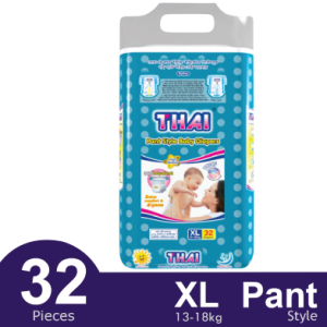 Thai Pant System Baby Diapers XL Size (13-18kg) 32pcs