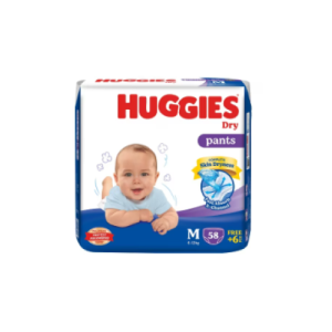 Huggies Dry Medium Pant Diaper 6-12Kg - 64 Pcs (Malaysia)